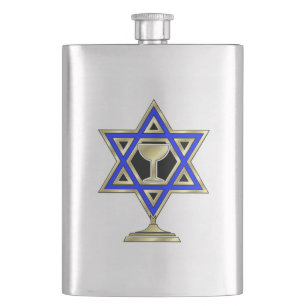 Jewish Star Hip Flask
