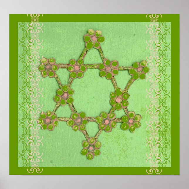 Jewish Star Judaica Fine Art Poster (Front)