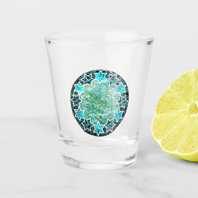 Jewish Star MedallionArt  Shot Glass  (Front)
