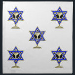 Jewish Star Napkin<br><div class="desc">Jewish gifts and gift ideas featuring beautiful Jewish Star of David with a wine glass in the centre.</div>