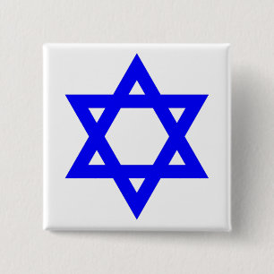 ✡︎ Jewish Star of David 15 Cm Square Badge