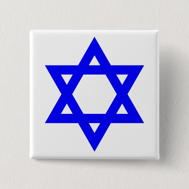 ✡︎ Jewish Star of David 15 Cm Square Badge (Front)