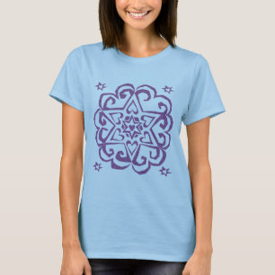 Jewish: Star of David and Hearts Mandala T-Shirt