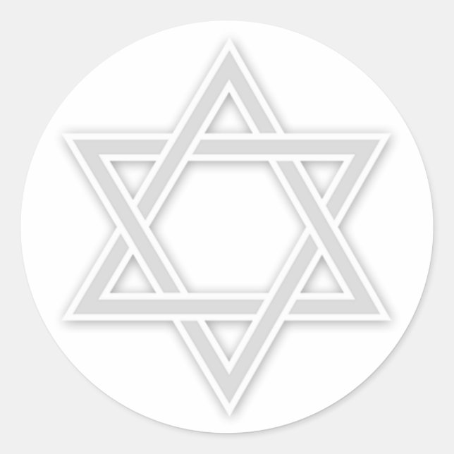 Jewish Star of David Bar/Bat Mitzvah Sticker (Front)