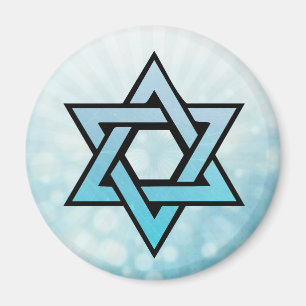Jewish Star of David Blue Magnet