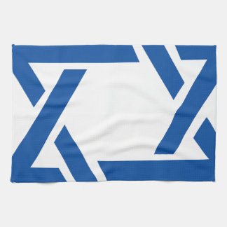 Jewish Star of David Blue Tea Towel