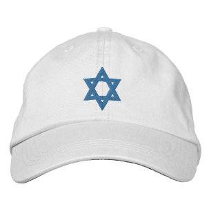 Jewish Star Of David Embroidered Hat