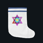 Jewish Star Of David Large Christmas Stocking<br><div class="desc">Jewish gifts and gift ideas with stained glass Jewish Star of David.</div>