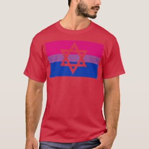 Jewish Star Of David LGBTQ Gay Biseual Pride Flag  T-Shirt