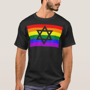 Jewish Star of David LGBTQ Gay Pride Flag Stuff Qu T-Shirt