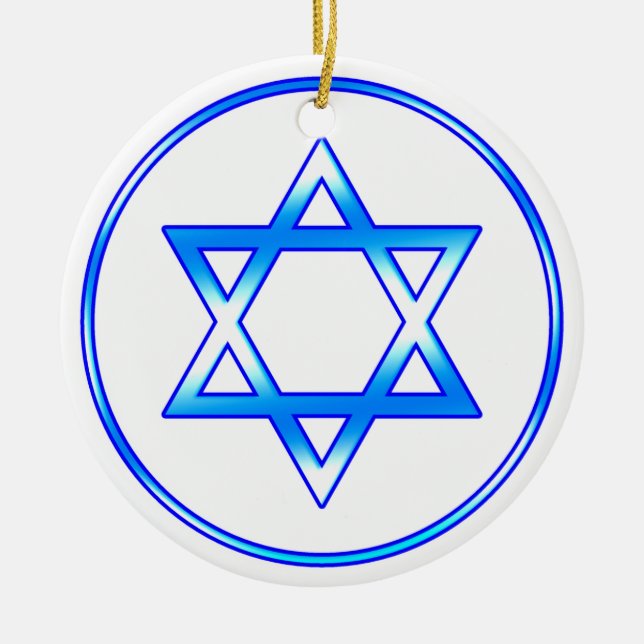 Jewish Star of David Ornament (Front)