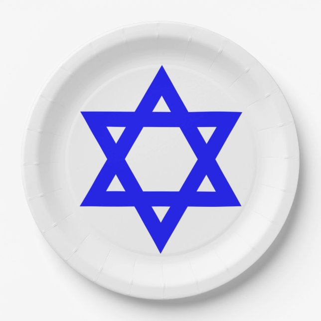 ✡︎ Jewish Star of David Paper Plate (Front)