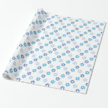 Jewish Star of David Pattern Wrapping Paper<br><div class="desc">A classic design,  this lovely Jewish theme wrapping paper is perfect for Hanukkah.  Featuring different shades of blue Star of David patterns on a white background,  place your order today!

Artwork created by: AMBillustrations 
http://www.etsy.com/shop/AMBillustrations/</div>
