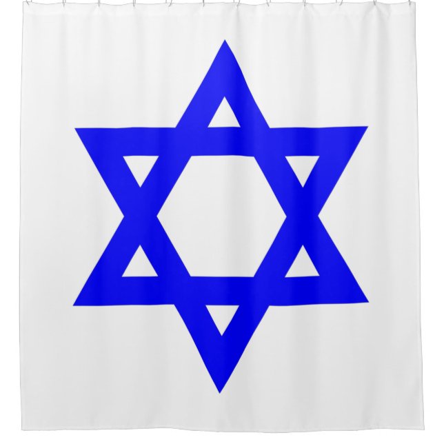 ✡︎ Jewish Star of David Shower Curtain (Front)