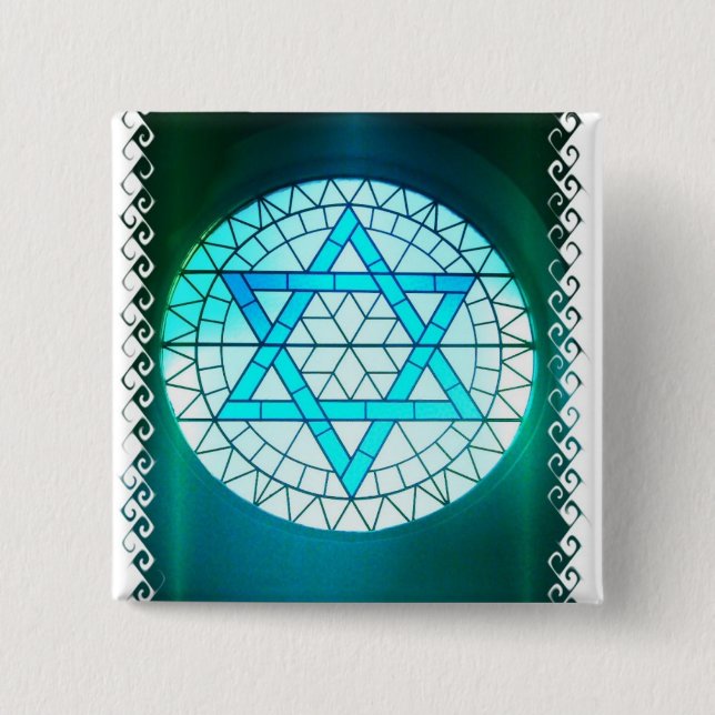 Jewish Star of David Square Pin (Front)