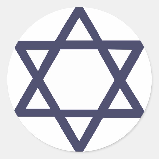 Jewish Star of David Symbol Classic Round Sticker (Front)
