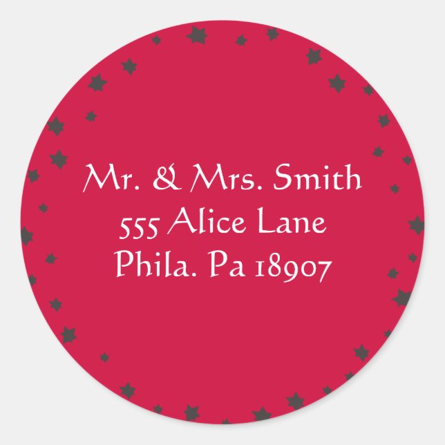 Jewish star REPLY sticker seal (Front)