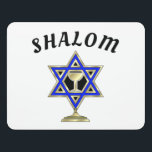 Jewish Star Shalom Door Sign<br><div class="desc">Jewish gifts and gift ideas featuring beautiful Jewish Star of David with a wine glass in the centre.</div>