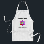 Jewish Star Shana Tova Standard Apron<br><div class="desc">Shana Tova Jewish Star features Hebrew style stained glass Star of David and sunny greeting for a Happy New Year.</div>