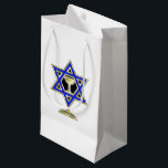 Jewish Star     Small Gift Bag<br><div class="desc">Jewish gifts and gift ideas featuring beautiful Jewish Star of David with a wine glass in the centre.</div>