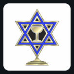 Jewish Star Square Sticker<br><div class="desc"></div>