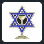 Jewish Star Square Sticker<br><div class="desc"></div>