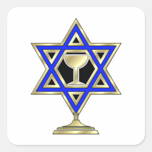 Jewish Star Square Sticker