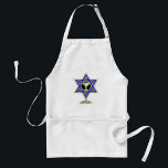Jewish Star Standard Apron<br><div class="desc">Jewish gifts and gift ideas featuring beautiful Jewish Star of David with a wine glass in the centre.</div>