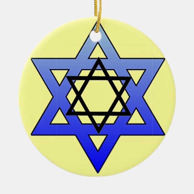 Jewish Star, Star of David, Magen David Ornament (Front)
