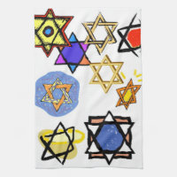 JEWISH STARS KITCHEN TOWELS - MOGEN DAVID GIFTS