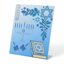 Jewish table top sign