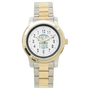 Jewish Time Reversed Numbers Men's Watch