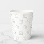 Jewish Torah grey white modern pattern Hanukkah Paper Cups<br><div class="desc">Jewish Torah silver grey and white modern pattern Hanukkah,  Chanukah,  bar mitzvah,  bat mitzvah,  Shabat,  Jewish Holidays,  elegant Paper Cups</div>