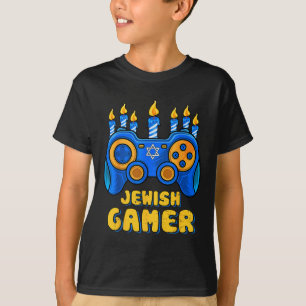 Jewish Video Game Controller Gamer Chanukah Boy Ki T-Shirt