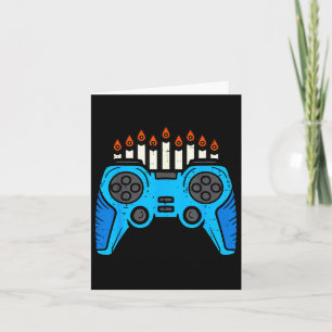 Jewish Video Game Gamer Hanukkah Chanukah Men Boy  Card