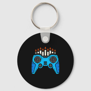 Jewish Video Game Gamer Hanukkah Chanukah Men Boy  Key Ring