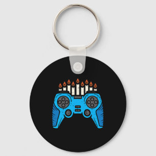 Jewish Video Game Gamer Hanukkah Chanukah Men Boy Key Ring