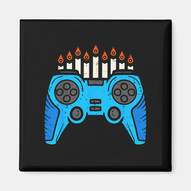 Jewish Video Game Gamer Hanukkah Chanukah Men Boy  Magnet (Front)