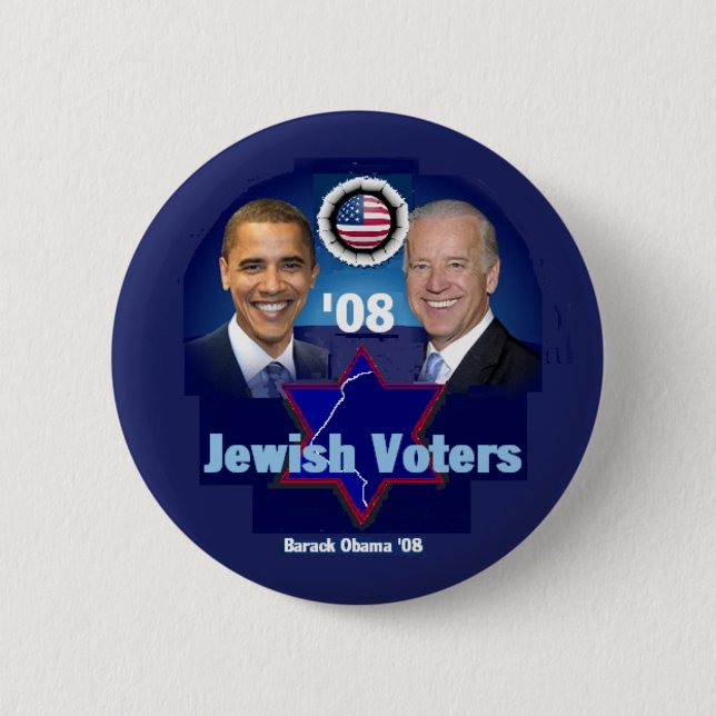JEWISH VOTERS Button (Front)