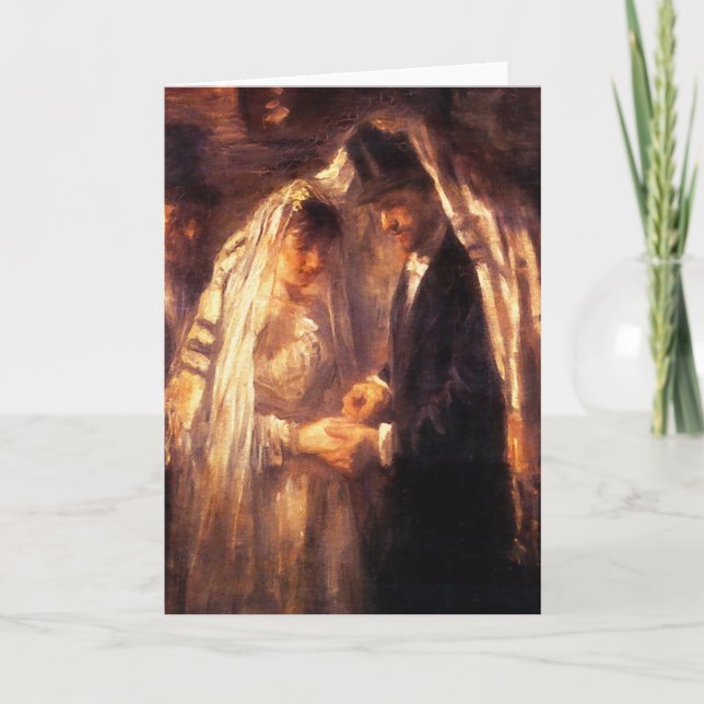Jewish Wedding - Vintage Art by Israëls Card (Front)