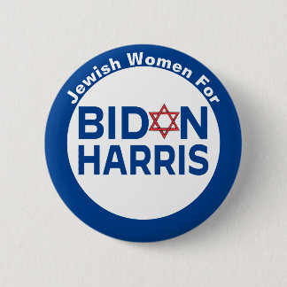 Jewish Women for Biden Harris 6 Cm Round Badge