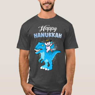 Jewnicorn Funny Hanukkah Unicorn T-Rex Premium T-S T-Shirt