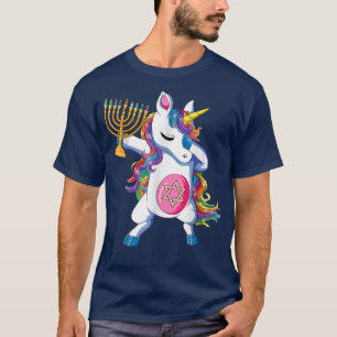 Jewnicorn Funny Jewish Unicorn Chanukah Girls  T-Shirt