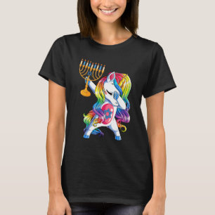 Jewnicorn Hanukkah Unicorn Toddler Girl Women Paj T-Shirt