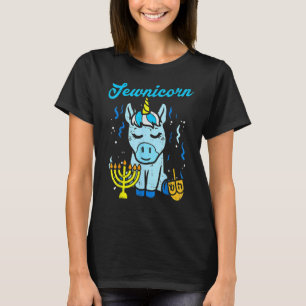 Jewnicorn Jew Unicorn Cute Hanukkah Pajamas Chanuk T-Shirt