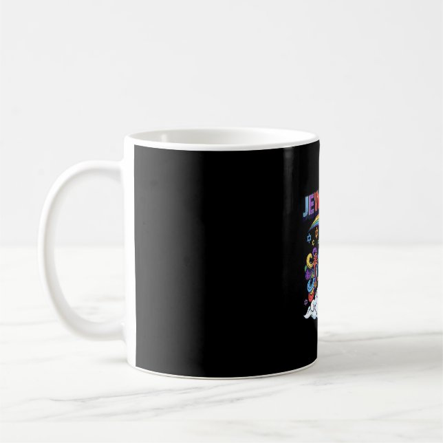 Jewnicorn Jewish Unicorn Chanukah Hanukkah Jew Coffee Mug (Left)
