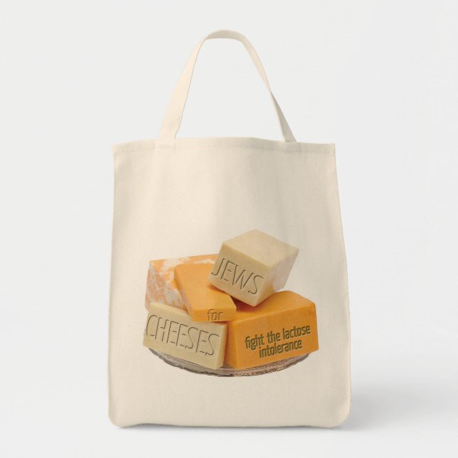 Jews for Cheeses Organic Shopping Tote (Front)