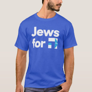 Jews for H Hillary Clinton blue hebrew shirt