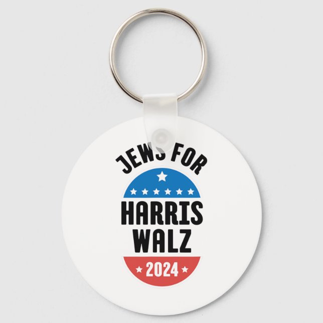 Jews For Harris Wheimer 2024  Key Ring (Front)