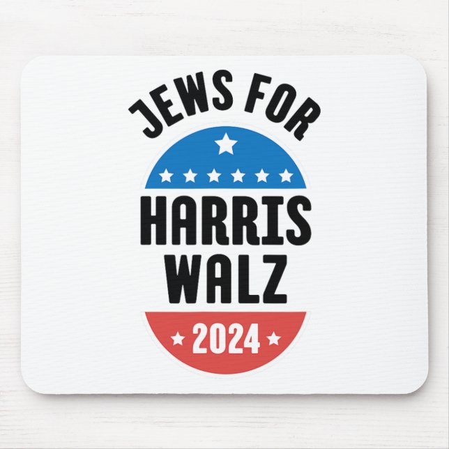 Jews For Harris Wheimer 2024  Mouse Mat (Front)